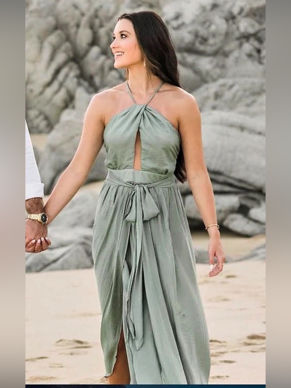 Hello Molly Green/ Blue Maxi Dress